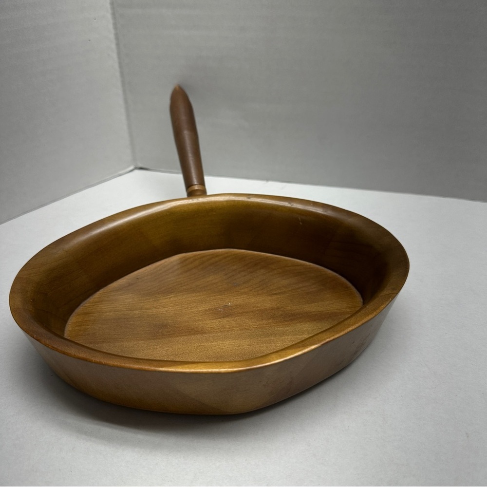 VTG‎  Decorative Wooden Pan with Handle Mid Century Modern Day Decor
